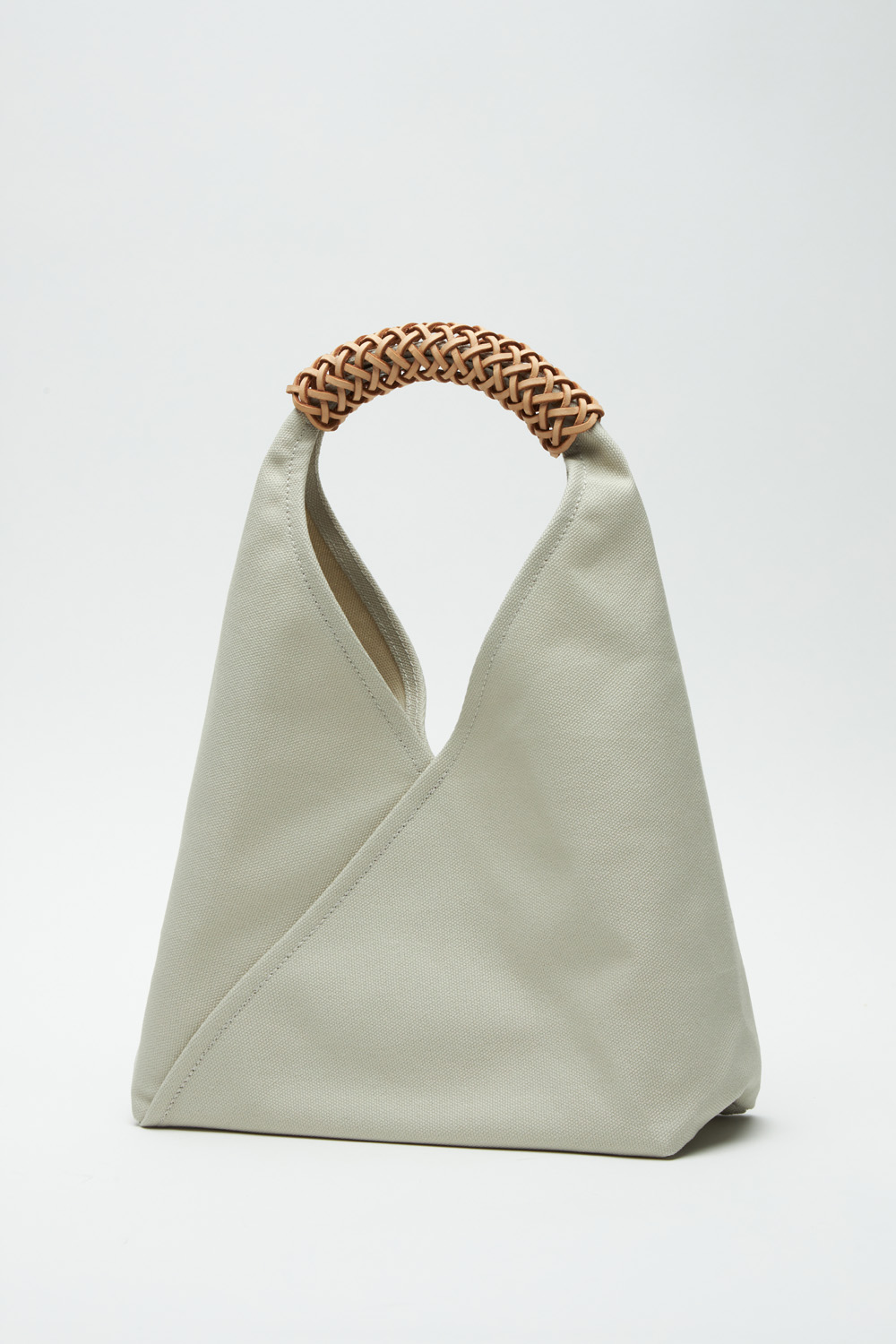Woven Triangle Bag 36_Ivory