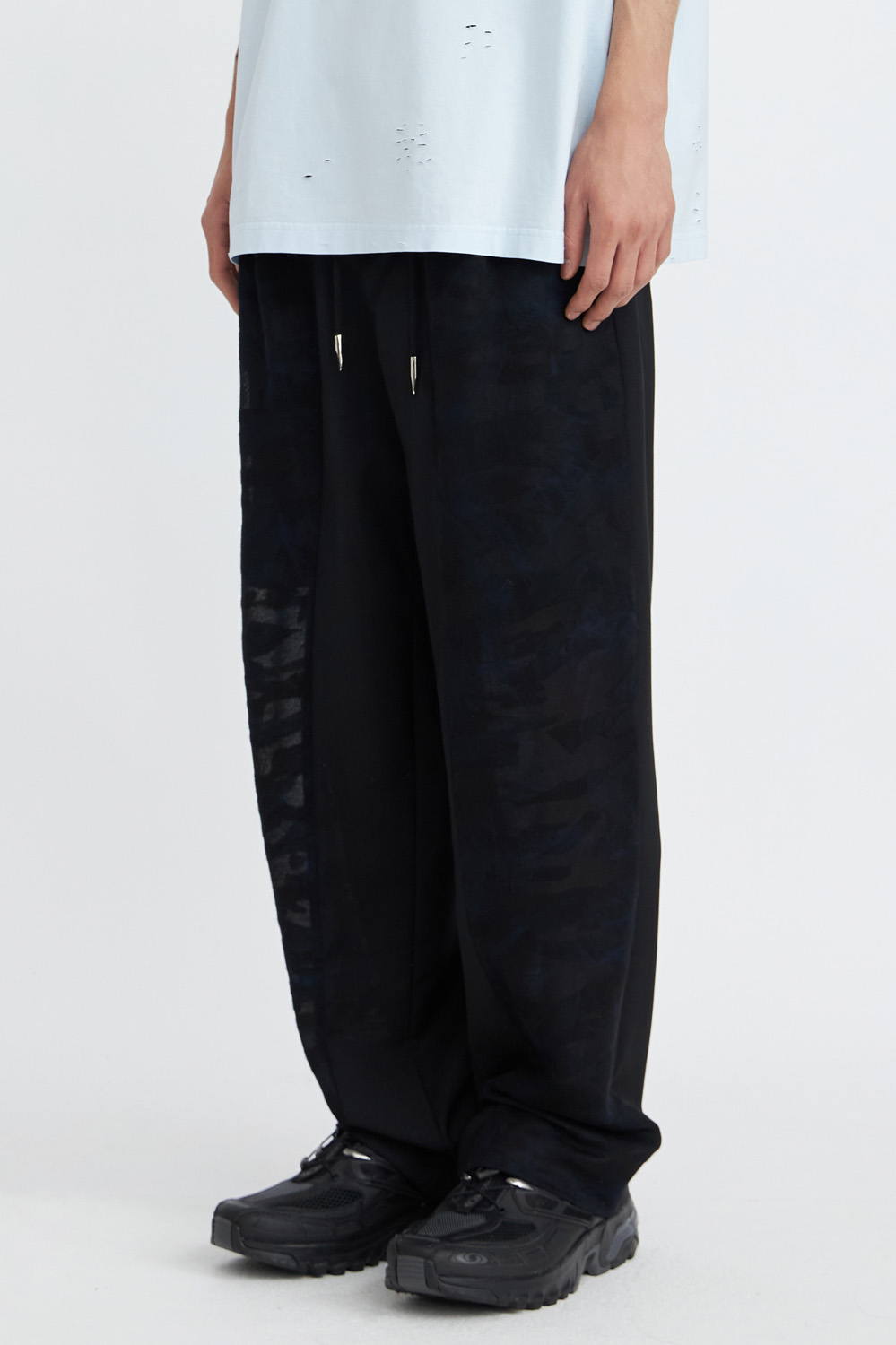 Camouflage Patchwork Trouser_Black