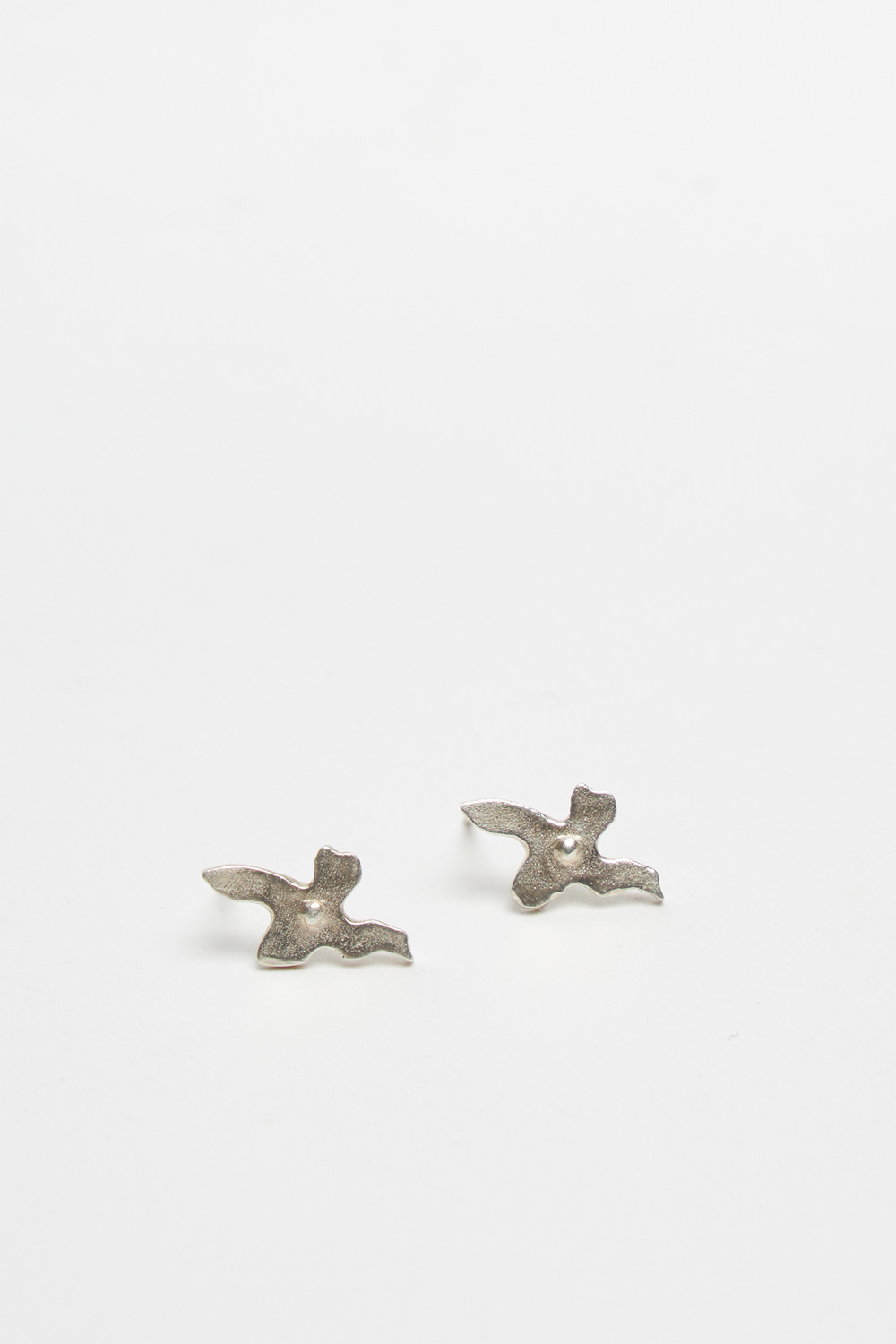 ‘Dust’ Flower Sterling-Silver Earrings_Silver