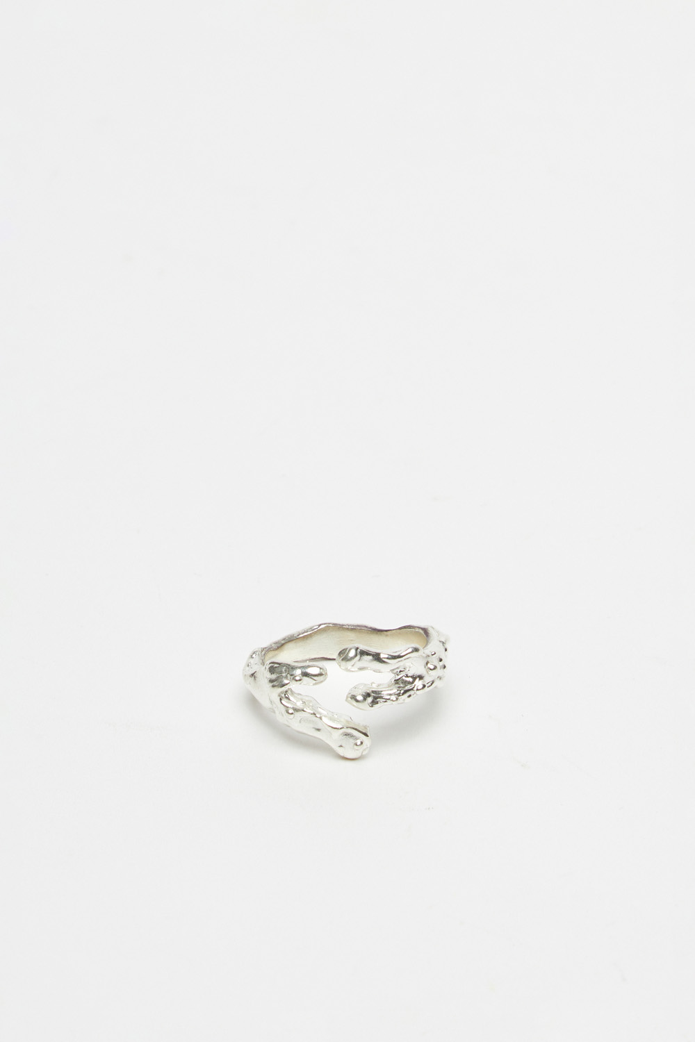 Fluid Coral Reef Ring (Women)_Silver