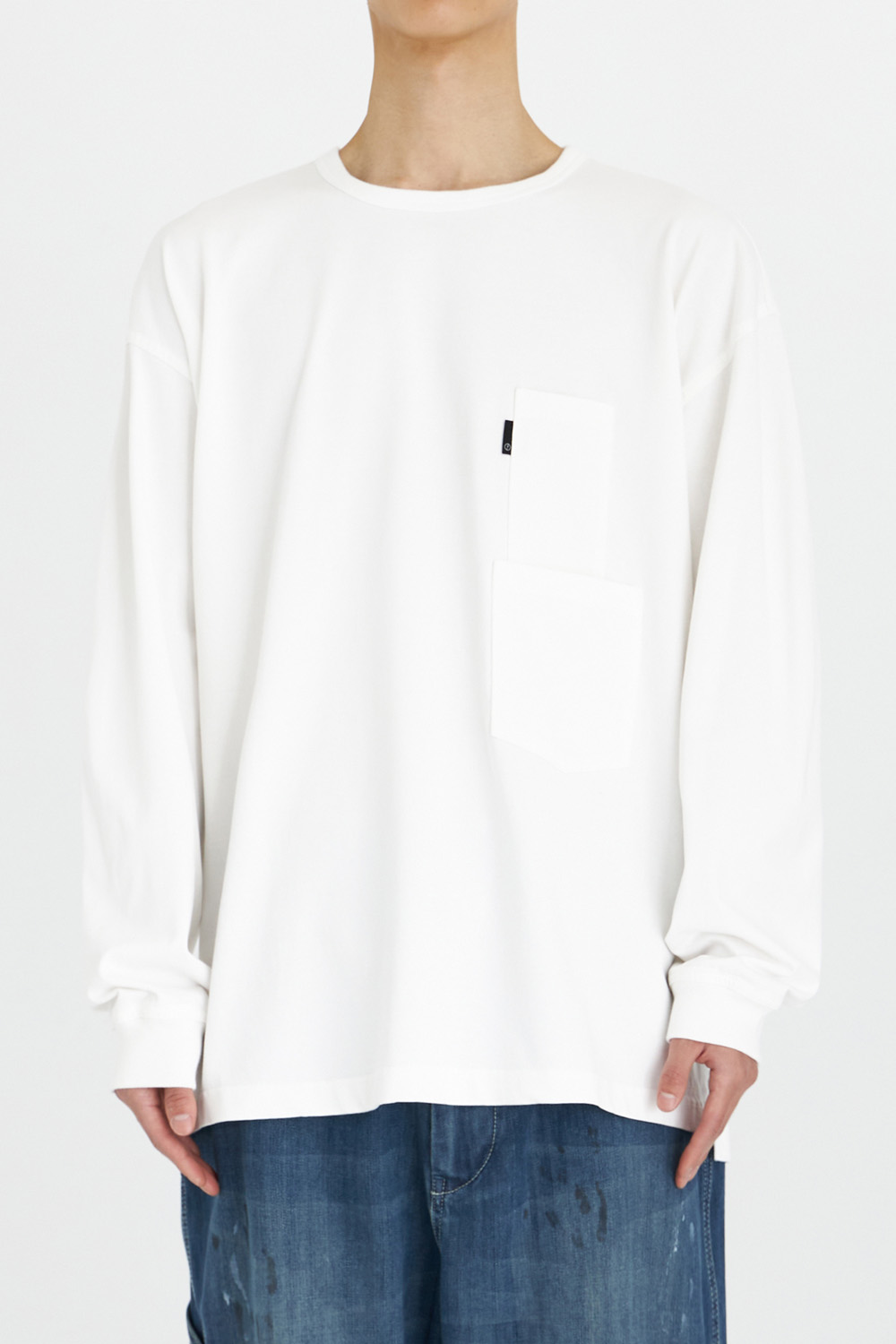 Baggy Pocket L/S Tee_White