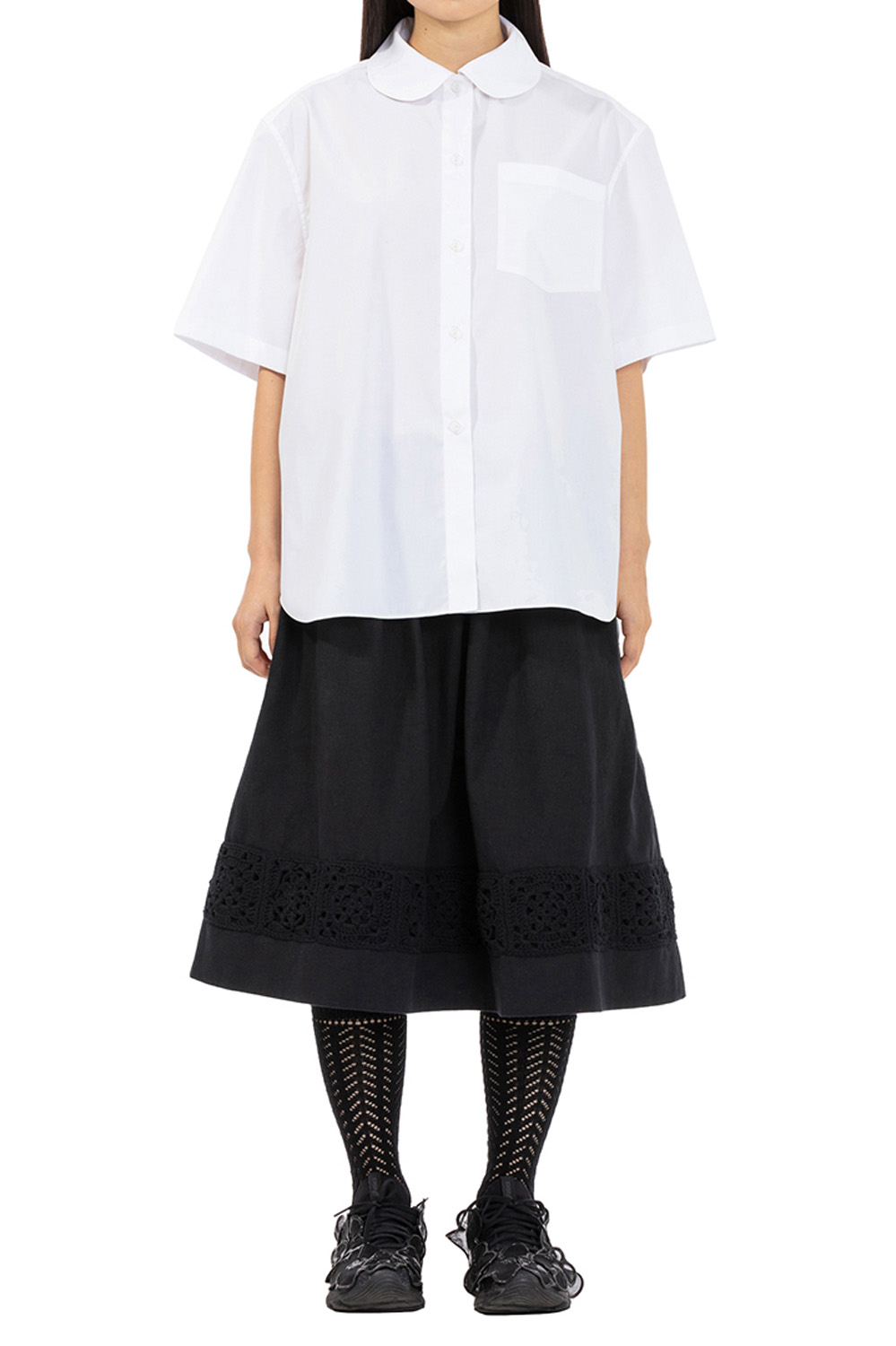 Round Oversized Shirt_White
