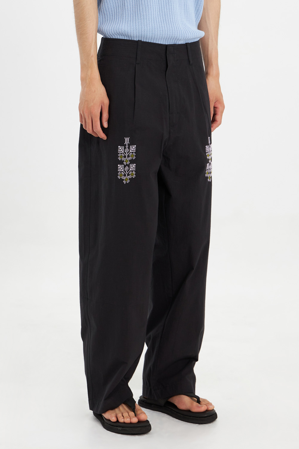 Qrunful Cotton Ripstop Trousers_Black